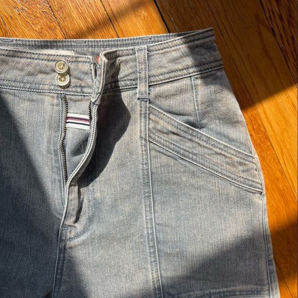 Anthropologie Pilcro Tapered Barrel Wide Leg Jeans Pants, Blue Gray Denim, 27 - Picture 6 of 10